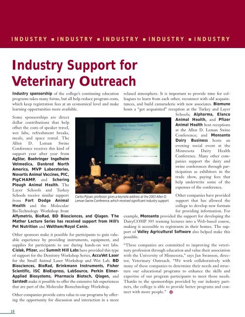 Summer 2004 - University of Minnesota College of Veterinary ...