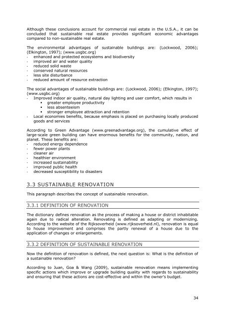 the life cycle performance of sustainable renovation concepts