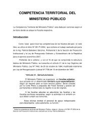 competencia territorial del ministerio pÃºblico - Poder Judicial