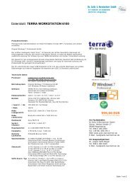 Datenblatt: TERRA WORKSTATION 6100 - seitz-bernlochner.de