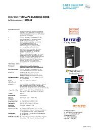 Datenblatt: TERRA PC-BUSINESS 5000S Artikelnummer: 1009248