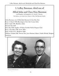 3. LeRoy Bateman, third son of Alfred John and Clara Hess Bateman