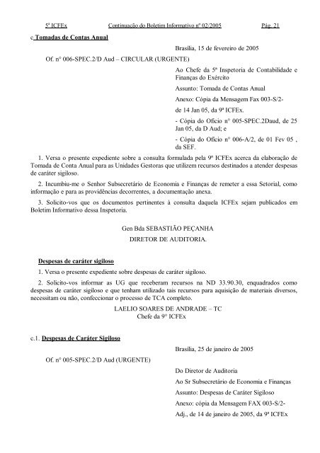 BInfo - 02 - 5Âª ICFEx - ExÃ©rcito Brasileiro