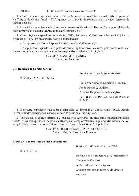BInfo - 02 - 5Âª ICFEx - ExÃ©rcito Brasileiro