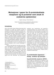 Mutasjoner i gener for G-proteinkoblede reseptorer og G-proteiner ...