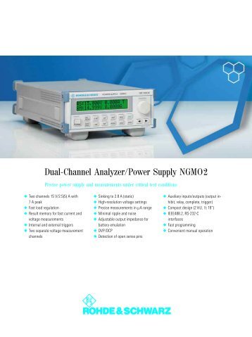 Dual-Channel Analyzer/Power Supply NGMO2