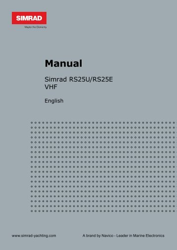 RS25 VHF Operation Manual - English - Simrad Yachting