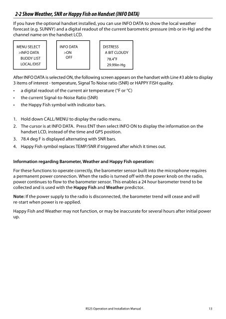 RS25 VHF Operation Manual - English - Simrad Yachting