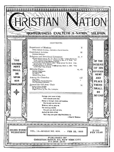 Christian Nation Vol. 18 1893 - Rparchives.org