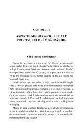 ASPECTE MEDICO-SOCIALE ALE PROCESULUI DE ÃMBÄTRÃNIRE