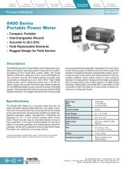 8400 Series Portable Power Meter - Narda