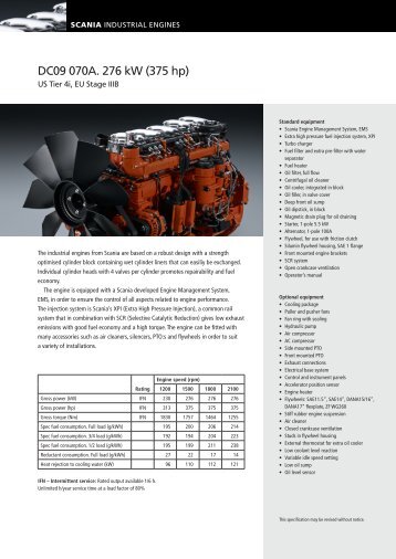 dC09 070a. 276 kW (375 hp) - Kraft Power