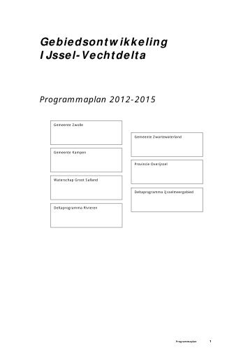 Gebiedsontwikkeling IJssel-Vechtdelta - BIS - Gemeente Zwolle