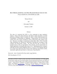 roy model sorting and non-random selection in the valuation of a ...