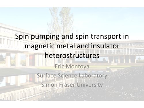 Spin pumping and spin transport in magne0c metal and insulator ...