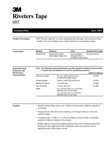 Ð Riveters Tape - 3M