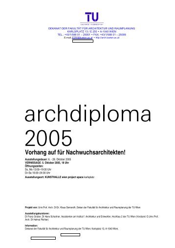 Die ?archdiploma2005?-Preisträger: Kategorie - archdiploma05 ...