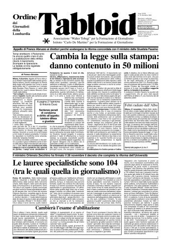 Ordine dicembre 2000 - Ordine dei Giornalisti