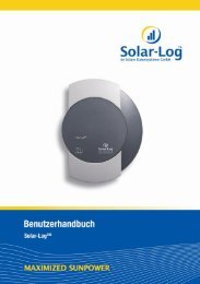 Solar-Log 200 Benutzerhandbuch - germansolar