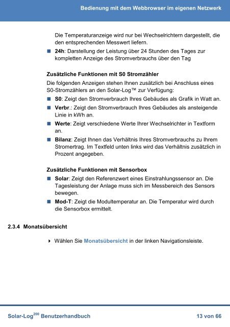 Solar-Log 200 Benutzerhandbuch - germansolar