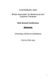 CANTERBURY 2005 - BABCP Conference