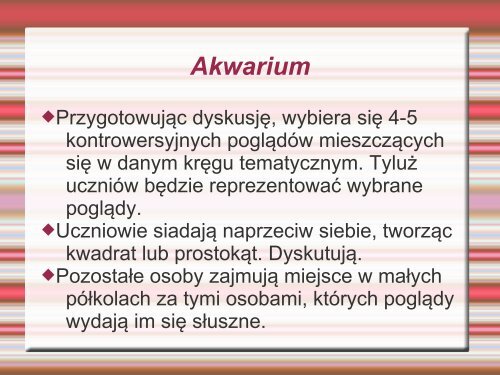 "Metoda dyskusji na lekcji języka polskiego - prezentacja ...