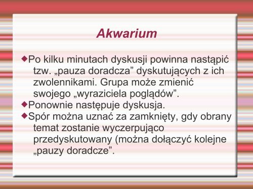 "Metoda dyskusji na lekcji języka polskiego - prezentacja ...