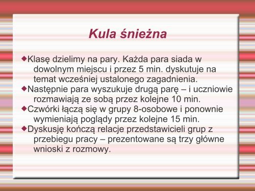 "Metoda dyskusji na lekcji języka polskiego - prezentacja ...