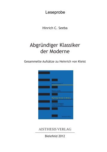 Abgründiger Klassiker der Moderne