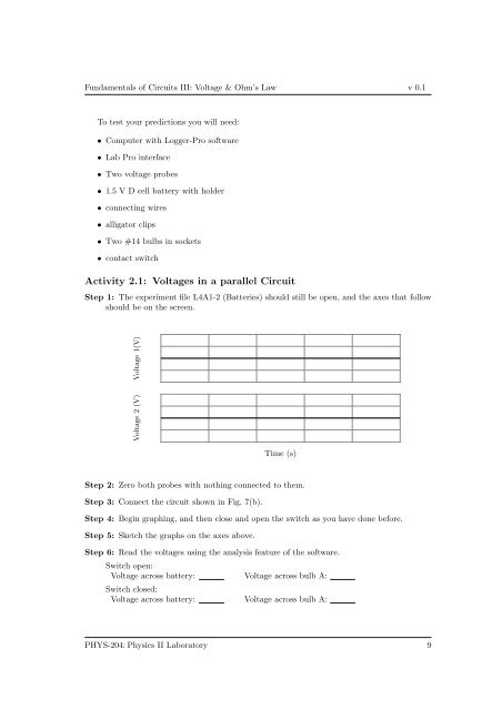 Lab & Pre-lab #5: Voltage