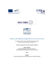 Study on the Diploma Supplement as seen by its users (pdf) - ENQA
