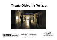 TheaterDialog im Vollzug - Till Baumann