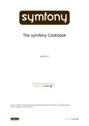 The symfony Cookbook