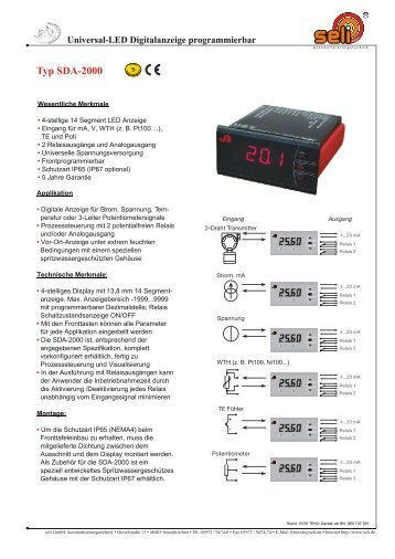 Typ SDA-2000 - Seli GmbH