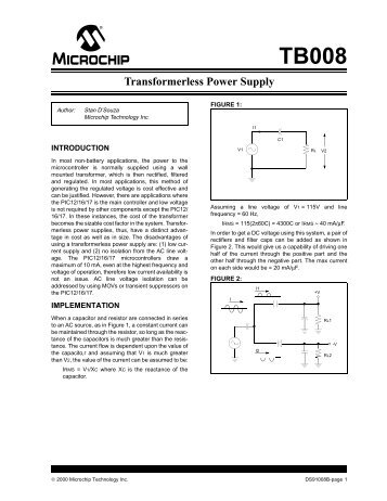 Transformerless Power Supply, TB008 - PicBasic