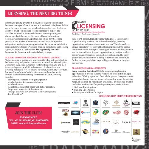 Brand Licensing Brochure - Franchise India