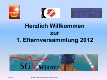 Elternversammlung vom 12.02.2012 - SGS MÃ¼nster