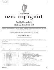 Electoral Roll 2007 - Houses of the Oireachtas
