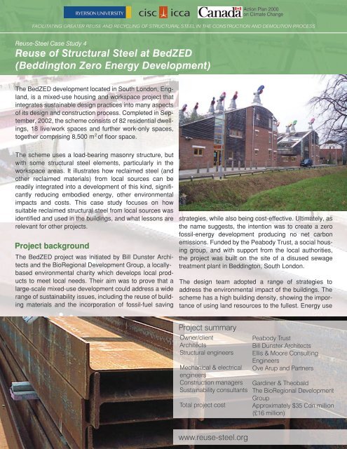 Reuse of Structural Steel at BedZED (Beddington Zero Energy ...