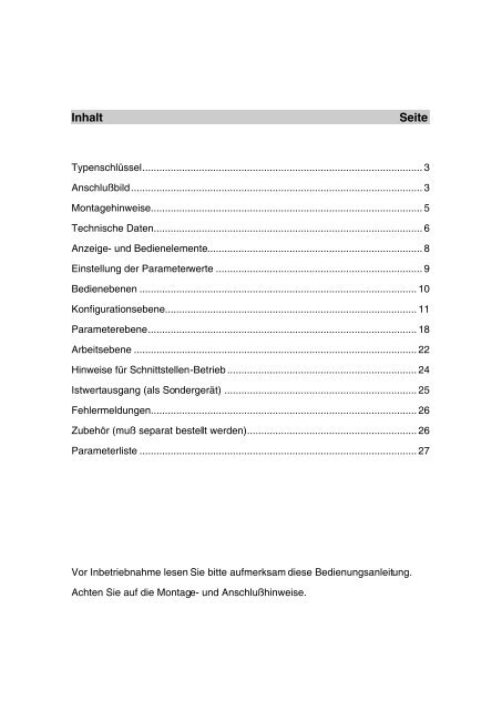 Technische Daten - Seli GmbH