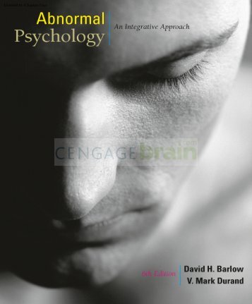 Abnormal Psychology: An Integrative Approach, 6th ed.