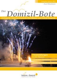 Veranstaltungen - Senioren-Domizile Bad M