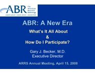 ABR: A New Era - The American Board of Radiology