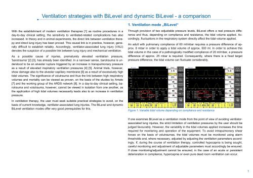 Ventilation strategies with BiLevel and dynamic ... - bei Salvia Lifetec