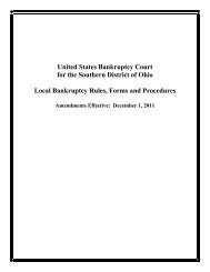 Local Bankruptcy Rules - Southern District of Ohio