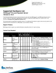 Hardware_List - Manuals & Drivers - VeriFone