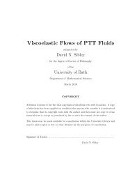 Viscoelastic Flows of PTT Fluids - Department of Mathematical ...