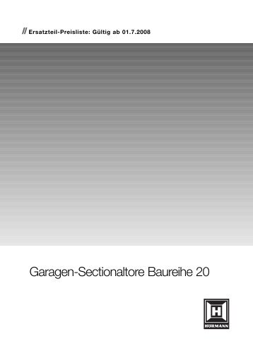 Ersatzteilliste Hörmann Sectionaltore Baureihe 20 - Effertz GmbH