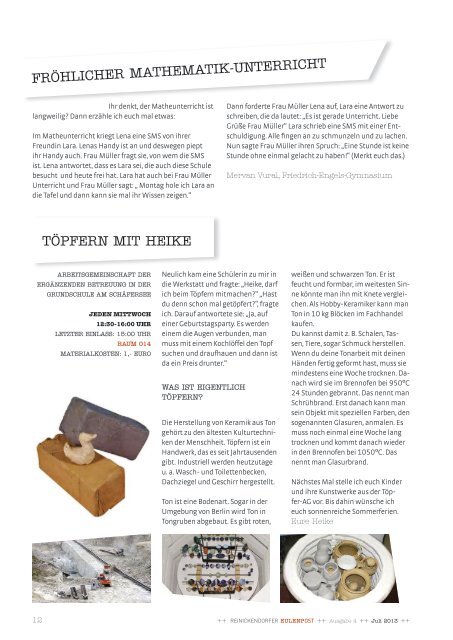 Eulenpost, Ausgabe 4, Juli 2013 - Grundschule am SchÃ¤fersee