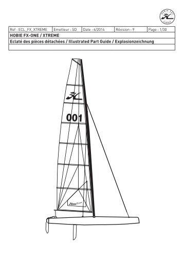 HOBIE FX-ONE / XTREME EclatÃ© des piÃ¨ces dÃ©tachÃ©es ... - Hobie Cat